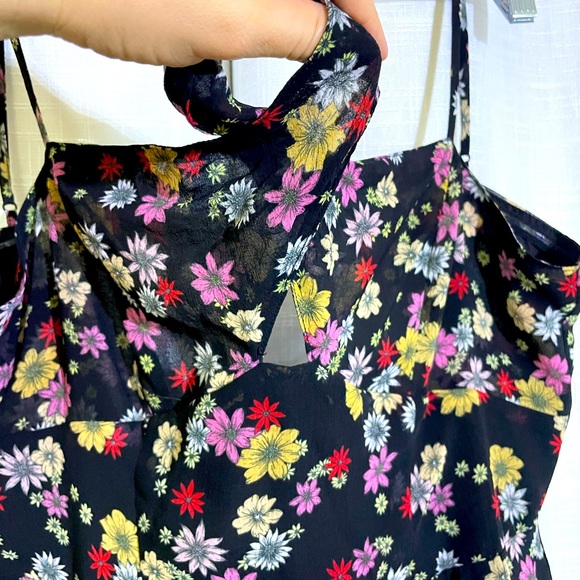 BB DAKOTA BLACK FLORAL MAXI DRESS sz. 10 NEW WITH TAGS - Picture 8 of 9